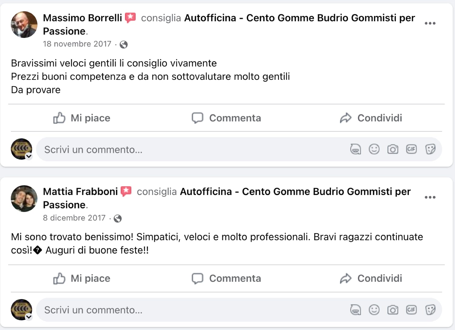 Cento Gomme Budrio Bologna RECENSIONE